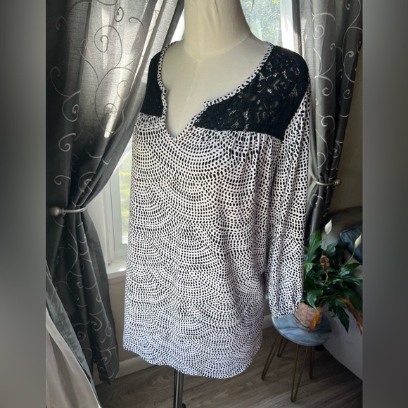Jessica London Black and White Blouse - Picture 1 of 12